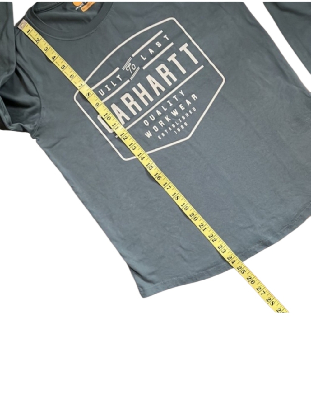 Carhartt Lockhart Long Sleeve Slate Blue Tee Size Medium - Picture 7 of 10
